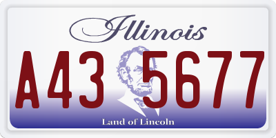 IL license plate A435677