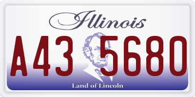 IL license plate A435680