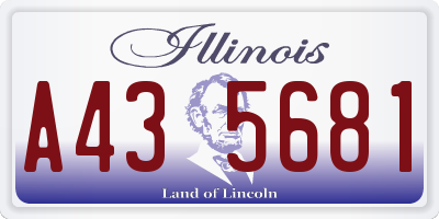IL license plate A435681