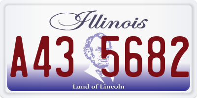 IL license plate A435682