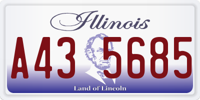 IL license plate A435685