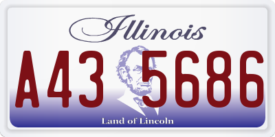 IL license plate A435686