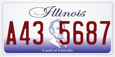 IL license plate A435687