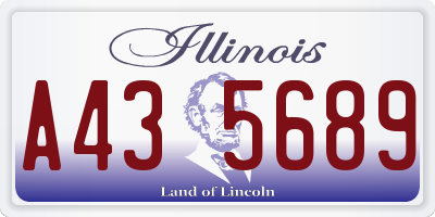 IL license plate A435689