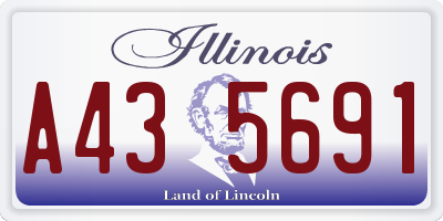IL license plate A435691