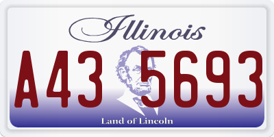 IL license plate A435693