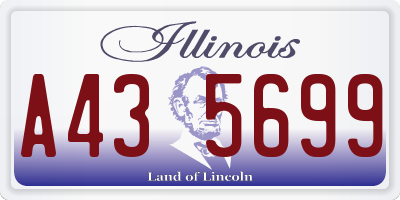 IL license plate A435699