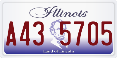 IL license plate A435705