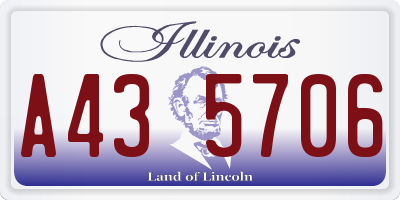 IL license plate A435706