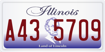 IL license plate A435709