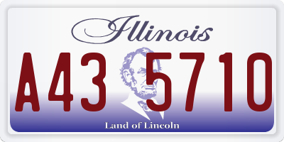 IL license plate A435710
