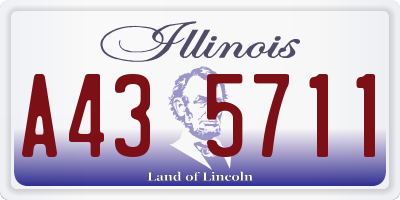 IL license plate A435711
