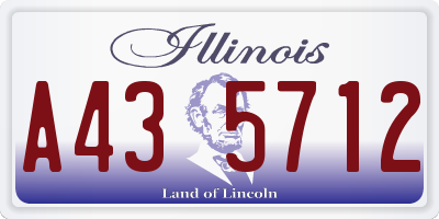 IL license plate A435712
