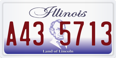 IL license plate A435713