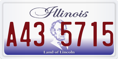 IL license plate A435715