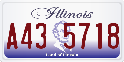 IL license plate A435718
