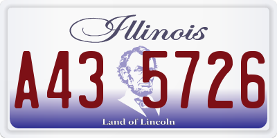 IL license plate A435726