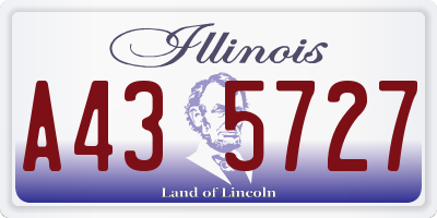 IL license plate A435727