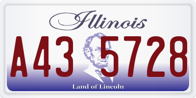 IL license plate A435728