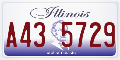 IL license plate A435729