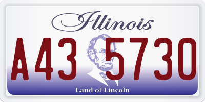 IL license plate A435730