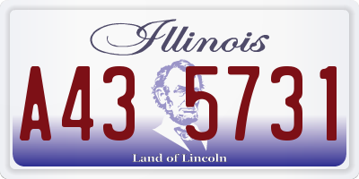 IL license plate A435731