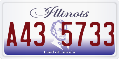 IL license plate A435733