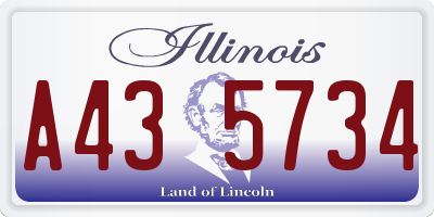 IL license plate A435734