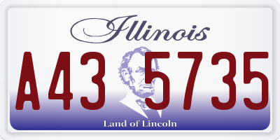 IL license plate A435735