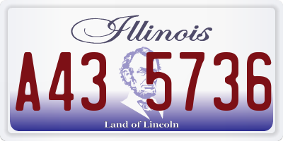 IL license plate A435736
