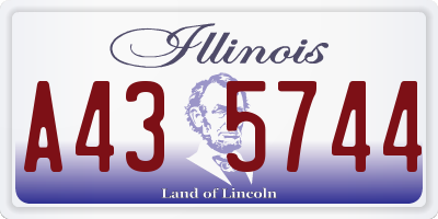IL license plate A435744