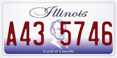 IL license plate A435746