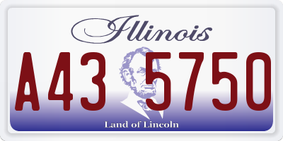 IL license plate A435750