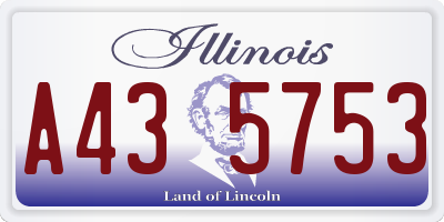 IL license plate A435753