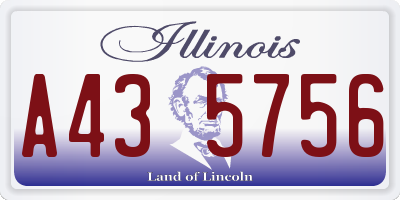IL license plate A435756