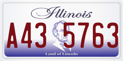 IL license plate A435763