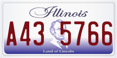 IL license plate A435766