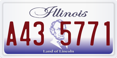 IL license plate A435771