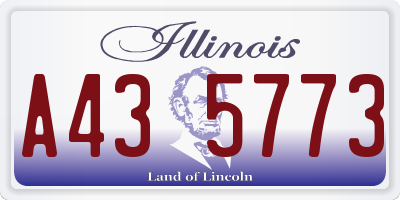 IL license plate A435773