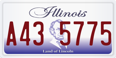 IL license plate A435775