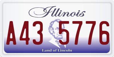 IL license plate A435776