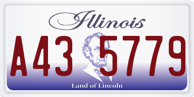 IL license plate A435779