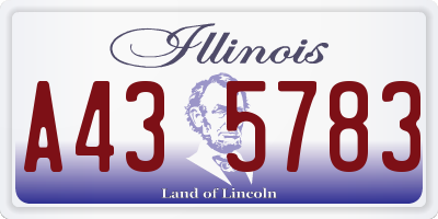 IL license plate A435783