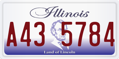 IL license plate A435784