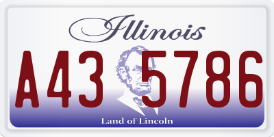 IL license plate A435786