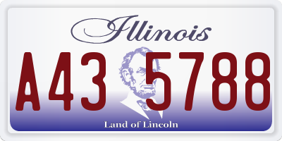 IL license plate A435788
