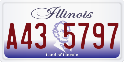 IL license plate A435797