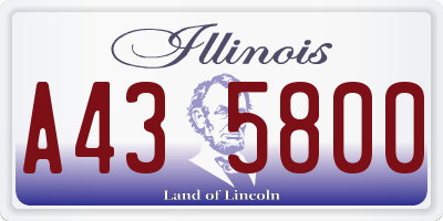 IL license plate A435800