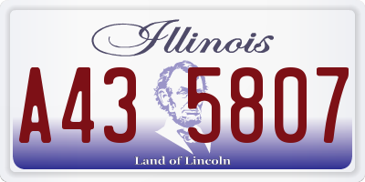 IL license plate A435807
