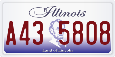 IL license plate A435808